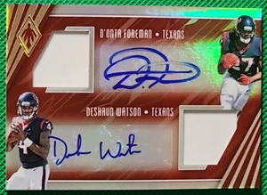 Panini Phoenix Deshaun Watson 2017/D'onta Foreman doble RPA/30 SSP RC automático - Imagen 1 de 2