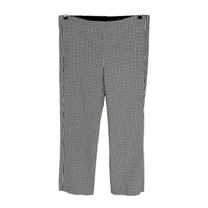 Chicos So Slimming Juliet Cropped Pants Size 1.5 Black White Gingham Stretch 10 - Picture 1 of 8