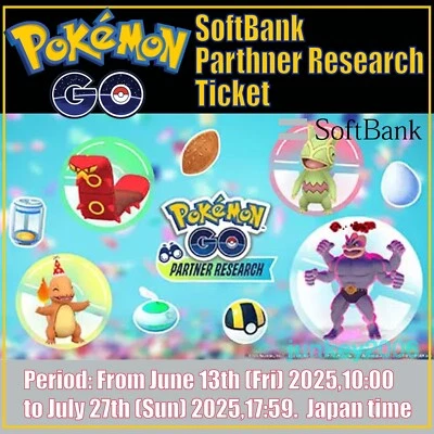 Pokemon GO Partner Research SoftBank Event Code Until 5:59 PM, July 27, 2025