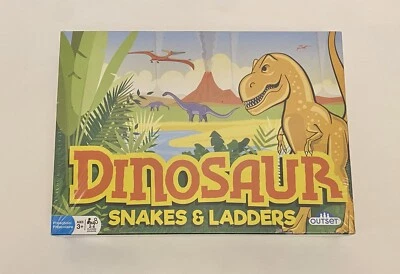 Dinosaur Snakes and Ladders Preschool Game Ages 3+ By Outset New/Sealed. - Image 1 of 4