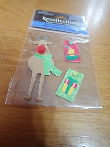 Recollections Dimensional Reindeer Stickers 3 Pieces New - Picture 1 of 2