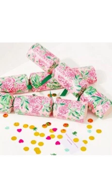 Lilly Pulitzer Party Poppers Set Of 6  Conch Shell Pink Koala La La  New In Box - Изображение 1 из 3