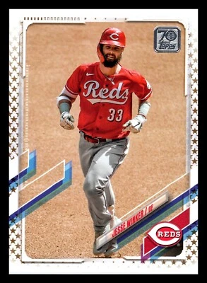 #281 Jesse Winker Cincinnati Reds 2021 Topps Gold Star Parallel ⭐ - Image 1 of 2