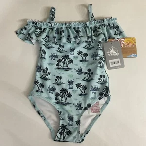Stitch Disney Swimsuit One Piece Bathing Suit Toddler Girl Size 3 NWT UPF 50+ - Picture 1 of 7