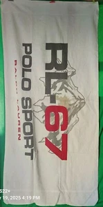 Vintage 90s Ralph Lauren RL-67 Polo Sport Beach Towel, Body Sheet, 36"x72", USA - Picture 1 of 6