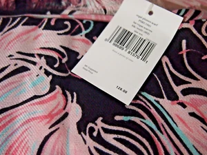 Kate Spade NY Regal Plumes 80" x 30" Scarf/Wrap Viscose-Black, Pink, & Aqua-NWT - Picture 1 of 6