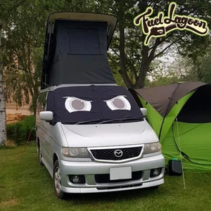 Mazda Bongo Fensterabdeckung Verdunkelungsrollo Wohnmobil Van Vorhang grau wütend Auge - Bild 1 von 5