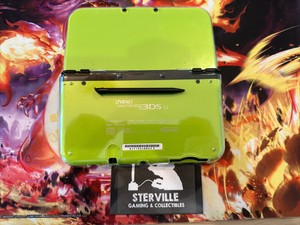 Nintendo new 3DS LL XL Lime Green   Japanese Region Free With games & Clear Case