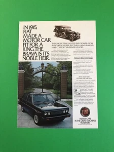 1980 FIAT BRAVA ORIGINAL VINTAGE PRINT AD ADVERTISEMENT PRINTED - Picture 1 of 1