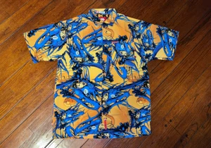 Vintage 2000 Ecko Complex Marvel FANTASTIC FOUR 4 Button Up Shirt Sz. Lg Y2K VTG - Picture 1 of 11