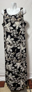 Chico's Women Long Black Dress 3 16 18 Summer Sleeveless New NWT Plus Size - Picture 1 of 11