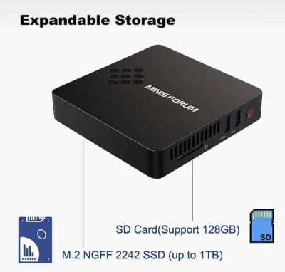 Mini pc MINIS FORUM GN34 , intel 6GB,  64 GB, supporto Window 10/ linux  - Immagine 1 di 4
