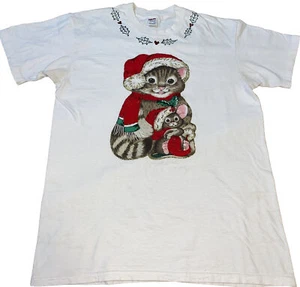 Vintage T Shirt Hanes Classic 80s Single Stitch Cotton Rabbit Y2k White Tee Rare - Picture 1 of 6