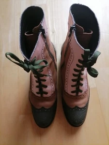 Neuwertige handgefertigte italienische Girotti Echtleder Stiefeletten, Größe 40 - Bild 1 von 7
