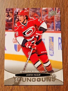 2011-12 Upper Deck Justin Faulk Young Guns #205 Rookie Card RC - Picture 1 of 2