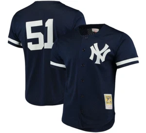 Mitchell & Ness New York Yankees #51 Baseball Jersey New Mens Size SMALL $130 - Picture 1 of 2