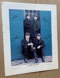 VINTAGE 1964 NEMS SIGNATURE BEATLES POSTER LOUIS DOW - Picture 1 of 1