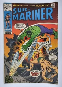 SUB-MARINER #34, Marvel 1968, HULK, SILVER SURFER, Preludio al 1° DIFENSORI - Foto 1 di 14