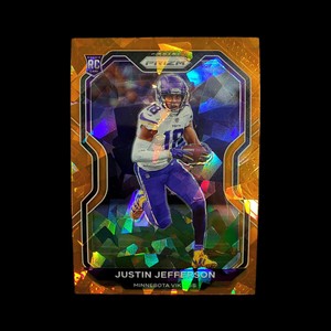 2020 Prizm Justin Jefferson Orange Cracked Ice SP (RC)!