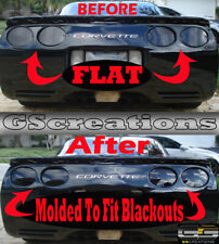 MOLDED Blackout Taillight Lens Cover Kit SMOKED Blackouts For 97-04 C5 Corvette