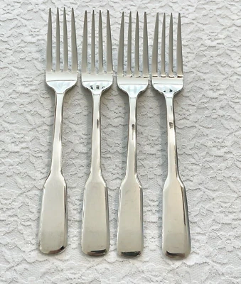 (4) HORQUILLAS DE CENA Toalla FIDDLEHEAD China EPS Plateadas *ENVÍO GRATUITO* Foto 1 de 4