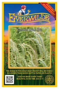 500 Canada Wild Rye Native Grass Seeds - Everwilde Farms Mylar Seed Packet - Picture 1 of 3
