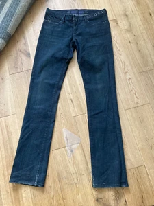 RARE BLACK EVISU X GOLD SIGN JEANS IN VG CONDITION W32 L33.5 - Picture 1 of 18