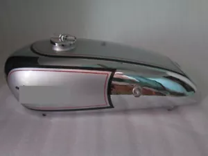 New Norton Model 18 Chrome And Silver Painted Petrol Tank 1930's (Handgear - Foto 1 di 8