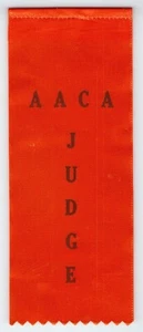 Antico nastro giudice anni 70 Automobile Club America AACA arancione auto show vintage - Foto 1 di 2