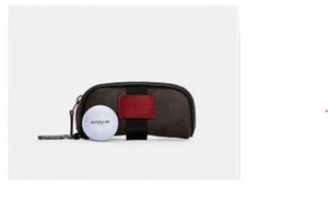 $150 New COACH Golf kit 3 balls 2 wooden tees metal divot Mahogany CardinalC4267 - Picture 1 of 11