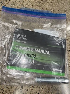 NEW OEM KAWASAKI Motorcycle KLX 110R / L Owner's Manual 99803-0175 99803-0028 - Picture 1 of 1