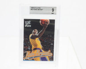 Kobe Bryant 1996-97 Fleer Ultra Rookie Card #52 Los Angeles Lakers BGS 9 MINT