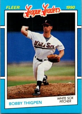 1990 Fleer League Leaders #39 Bobby Thigpen - Image 1 of 2