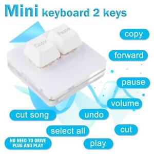 2-Key Mini Mechanical Gaming LED Keypad Programming OSU Macro Keyboard Hot6 F5K7