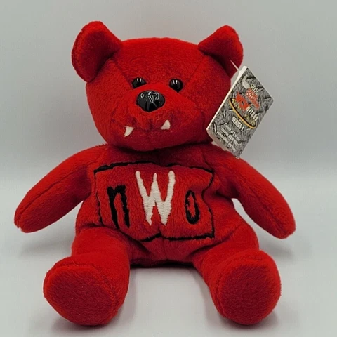 THE PAC NWO VINTAGE 1999 WCW NITROS BEANIE Baby Wolf Red Series 1 NWT Cover