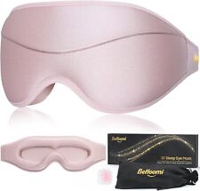 BeHoomi Sleep Mask, Premium Eye Mask for Sleeping, Completely Blackout, Pink 