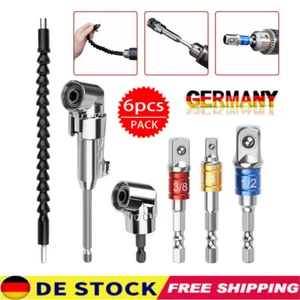 6Stk Winkelschrauber-Vorsatz Adapter Winkelaufsatz Akkuschrauber Bithalter 1/4" - Bild 1 von 10