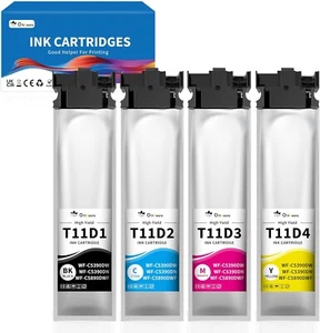 Cartuchos T11D Para Epson Workforce Pro WF-C5390DW WF-C5890DWF WF-C5390DN 4pz - Imagen 1 de 6