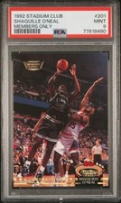 1992 Stadium Club MEMBERS ONLY #201 Shaquille O'Neal Rookie RC PSA 9 Mint