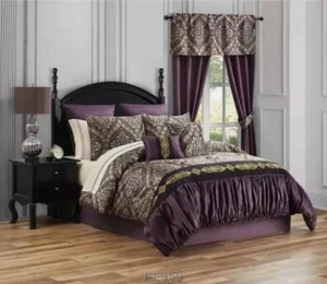 Hotel Collection 12-Piece Bed-In-A-Bag Dresden Queen Size Comforter Pillow Shams - Picture 1 of 3