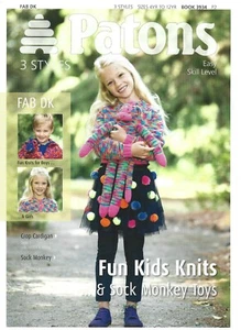 Patons Fun Kinder Strick & Socken Affe Strickanleitung DK - 3934 - Bild 1 von 3
