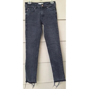 Free People We the Free Skinny Black Jeans Raw Hem Size 24 Size 0 Cotton Lyocel - Bild 1 von 10