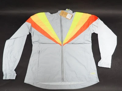 New! GOFLUO Florence Jacket Medium Gray Reflective Hooded Wind Jacket Unisex - Image 1 of 4
