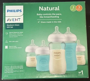Philips Avent Natural Glass Bottles Baby Controls the Pace like Breastfeeding!! - Picture 1 of 4