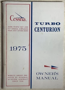 1975 Cessna Turbo Centurion Airplane Owner's Manual-Paperback - Bild 1 von 6