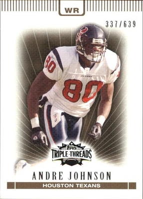 2007 Topps Triple Threads Sepia #62 Andre Johnson /639 - FB - Image 1 of 2