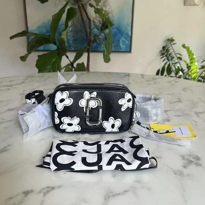 Новый с Ярлыками Marc Jacobs снимок Daisy кожаная сумка через плечо черный белый цветы - Изображение 1 из 4