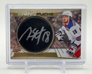 2020-21 Upper Deck Trilogy Signature Pucks Marc Staal Auto – Rangers - Picture 1 of 3