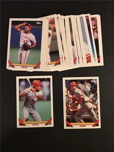 1993 Topps Cincinnati Reds Team Set Series 1 2 Traded 31 Cards - Picture 1 of 1