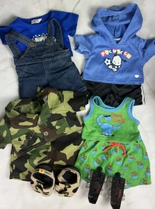 Build A Bear Militär Denim Overall Geburtstag Pyjama Fußballschuhe Schlittschuhe 0005 - Bild 1 von 6